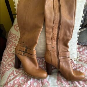 Nine West Brown Leather Knee-High Boots